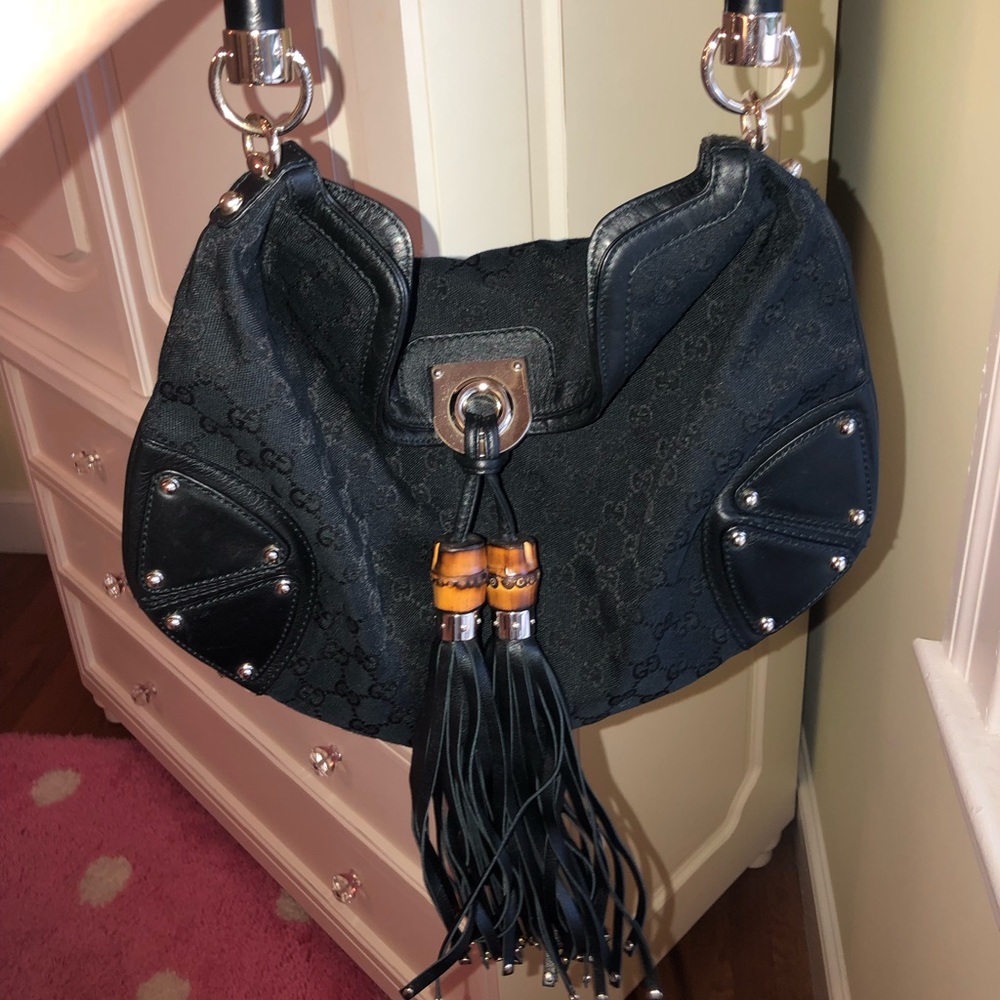 Gucci Horsebit Bamboo Tassels Vintage Handbag - Picture 5 of 7